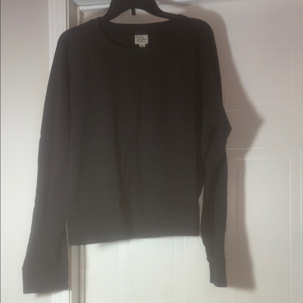 J. Crew Black Crewneck Sweater Classic Knit Design